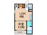 ALEX　GARDEN東住吉 1LDKの間取り
