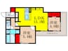 D-residence東太田 2LDKの間取り