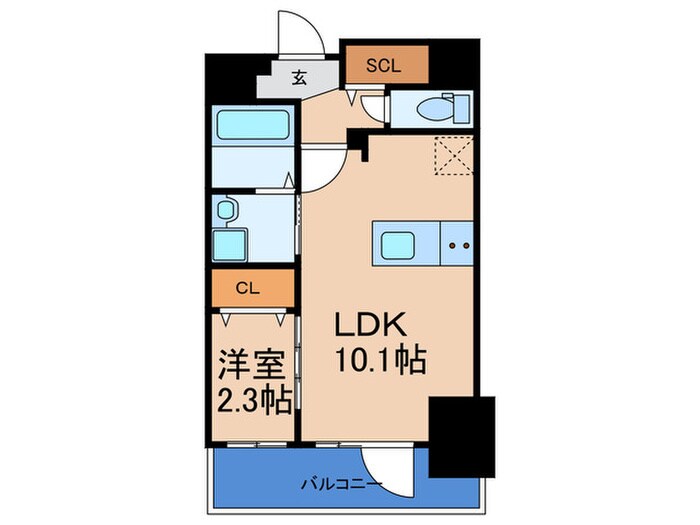 間取り図 ｴｽﾘｰﾄﾞﾚｼﾞﾃﾞﾝｽ大阪福島ｼﾃｨｸﾛｽ
