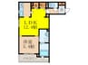 ブランエ別院 1LDKの間取り
