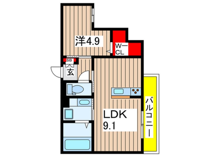間取図 グリューネ武庫之荘