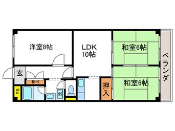 間取図 第２コ－ポ藤岡