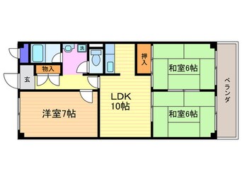 間取図 第２コ－ポ藤岡