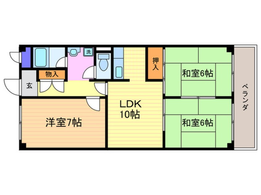 間取図 第２コ－ポ藤岡