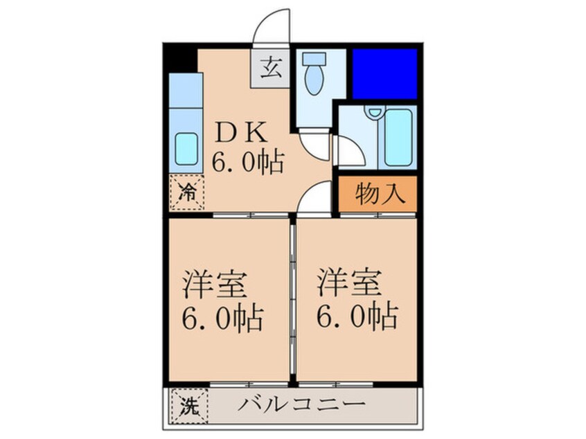 間取図 パレス稲荷