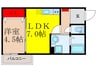 エテルナコート総持寺 1LDKの間取り