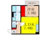 エテルナコート総持寺 1LDKの間取り