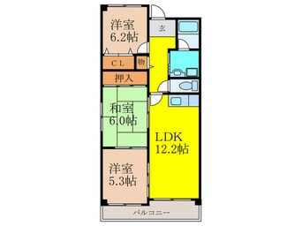 間取図 ｳﾞｨﾗｸｨｰﾝⅡ