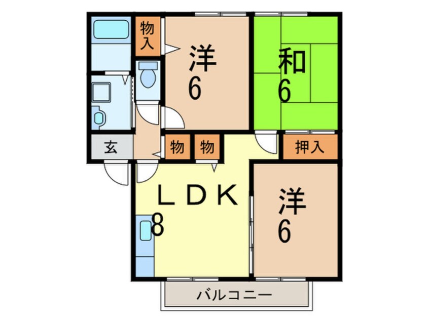 間取図 プランド－ルＭＩＴＡＮＩ　Ｃ棟