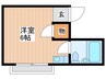 野里ハイツ 1Rの間取り