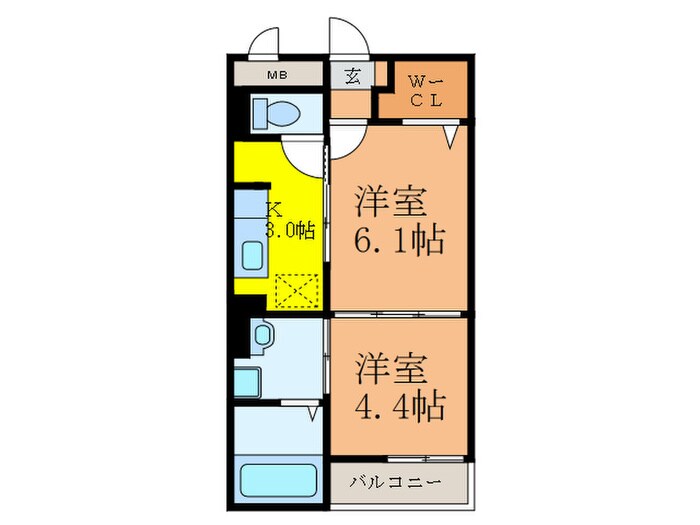 間取り図 レーブ　ポルト