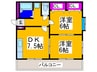 大津池第二マンション 2DKの間取り