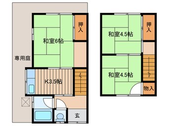 間取図 垣内山植村貸家（北2）