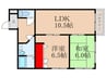メゾン・クレール 2LDKの間取り