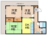 宮本マンション 3DKの間取り