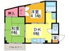 喜光ハイツ 2DKの間取り