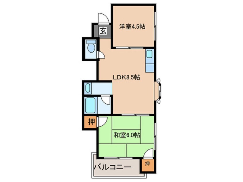 間取図 第３河合ハイツ