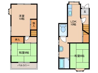 間取図 南野　貸家