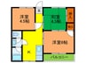 コ－ポ衣掛 3Kの間取り