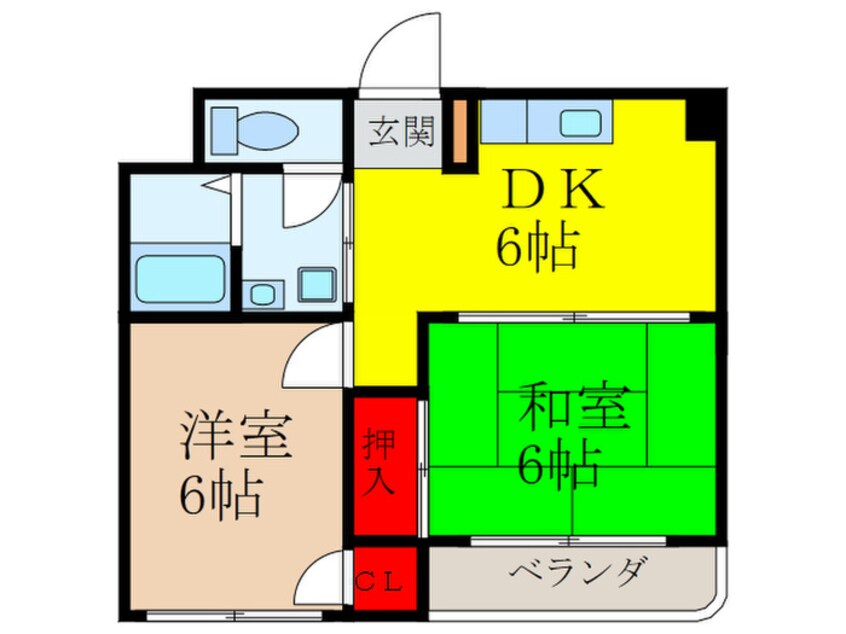 間取図 フラッツクレハ