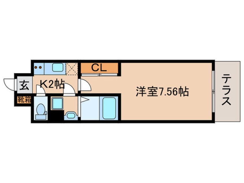 間取図 THEGARNETSUITERESIDENCE西七条