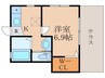 リーブルコート西裏 1Kの間取り