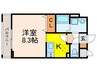 エクセル宝塚 1Kの間取り