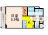 エクセル宝塚 1Kの間取り