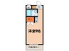 ヴィラフェザント 1Rの間取り