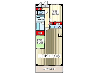 間取図 メゾンドヴィル北堀江(202)