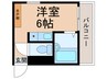 ジョイライフイレブン 1Rの間取り