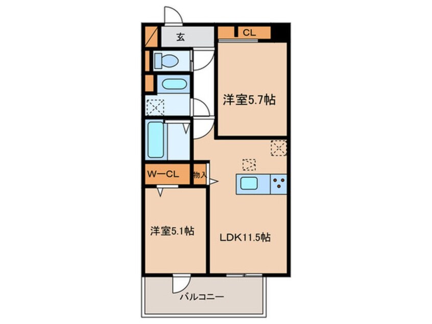 間取図 イルフォンターナ大田町