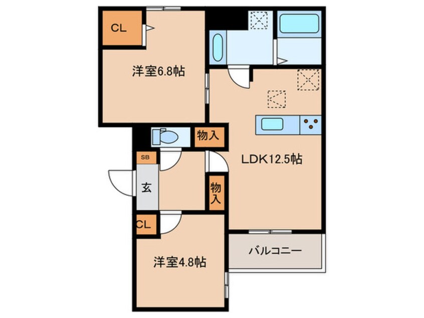 間取図 仮)イルフォンターナ大田町