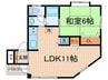 バーベナ 1LDKの間取り