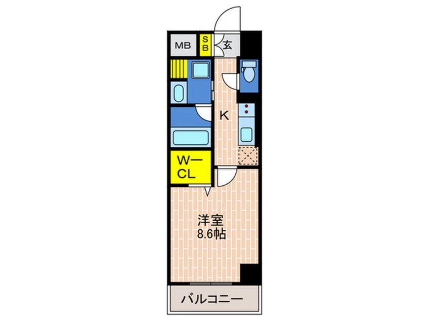 間取図 サイド ヴァレー 北野坂