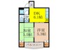 竹園コ－プ 2DKの間取り