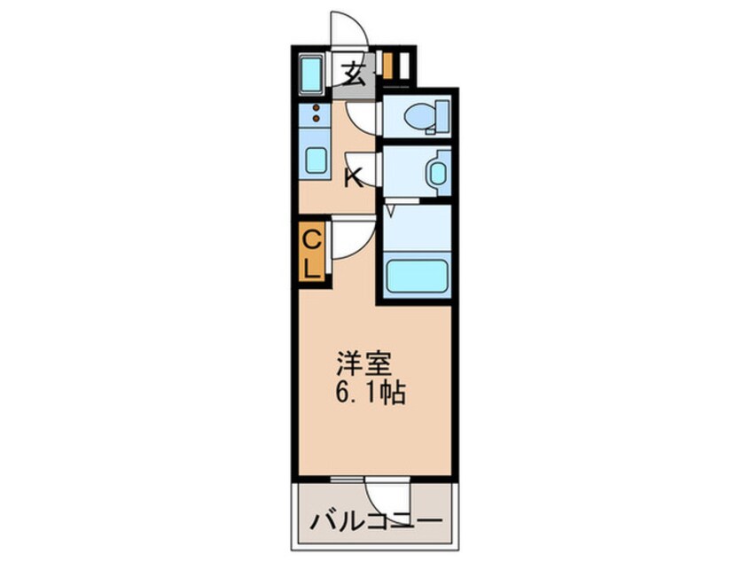 間取図 ｴｽﾘｰﾄﾞ大阪ｼﾃｨﾉｰｽ（1214）