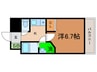 アズヴェル神戸元町（302) 1Kの間取り
