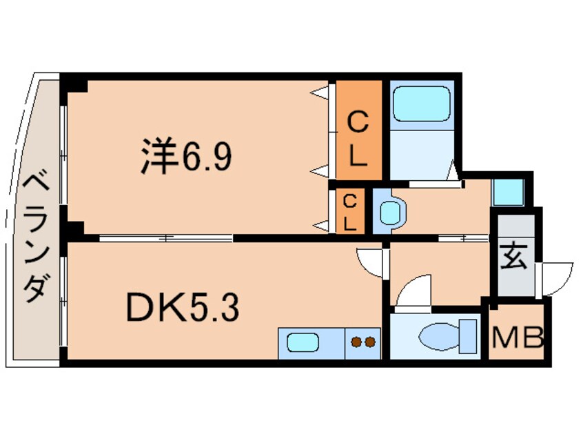 間取図 グランデル武庫之荘