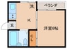 第２マインたなべ 1Kの間取り