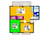 サンビレッジ杉山Ａ 2LDKの間取り