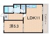 パ－クハイツ 1LDKの間取り