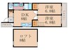 アルカス京都東山三条 2DKの間取り