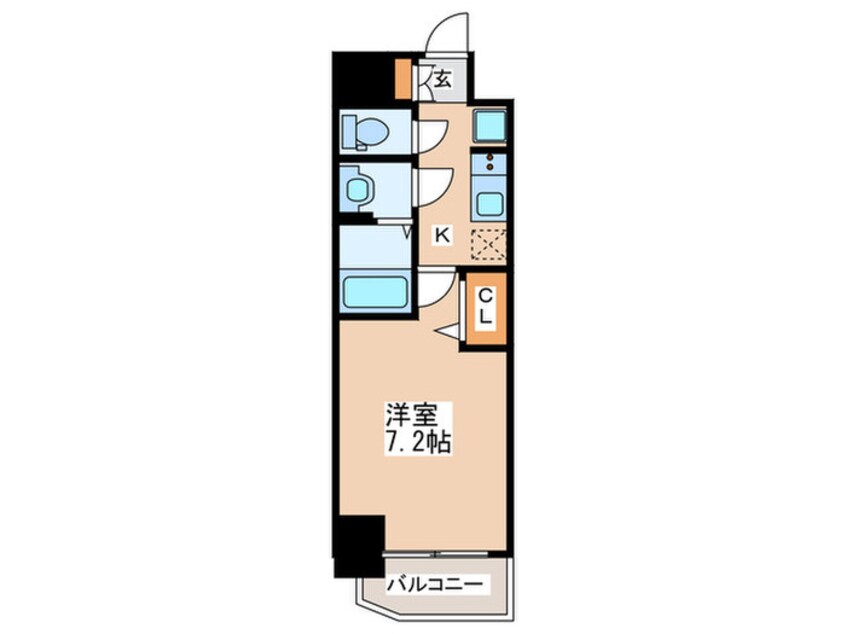 間取図 ファステートNAMBA華月(1201)