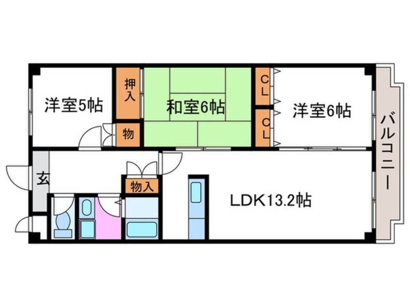 間取図 ヴェルジュール桂川