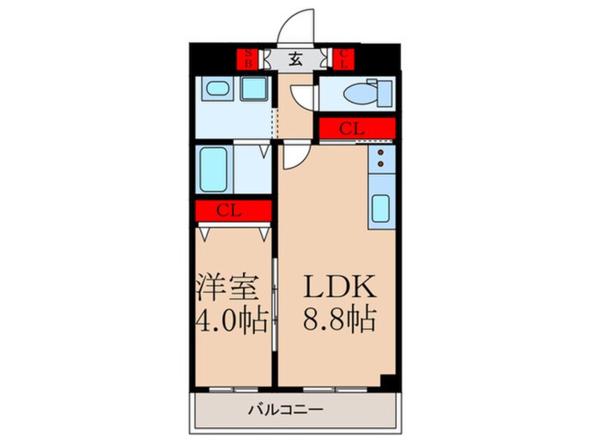 間取図 ふぁみーゆ服部天神