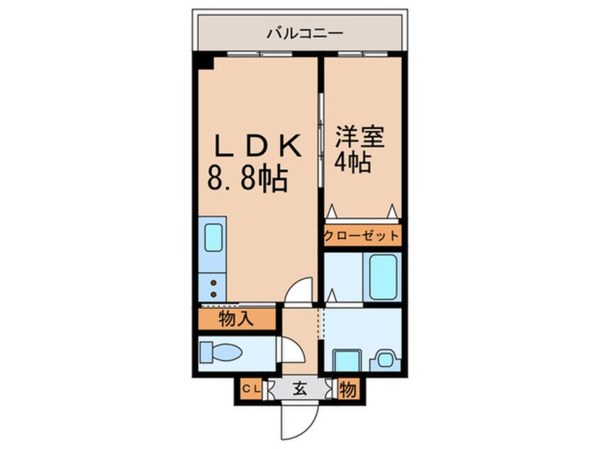 間取図 ふぁみーゆ服部天神