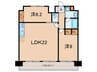 プレジオさくら夙川 2LDKの間取り