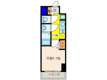 間取図 プレサンス難波クチュール(1502)