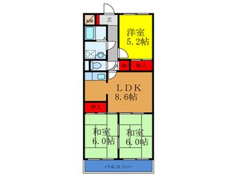 間取図 エルヴェ淀川